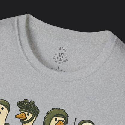 Alpha Goose Unit Tee — Funny Veteran Military Humor T-Shirt