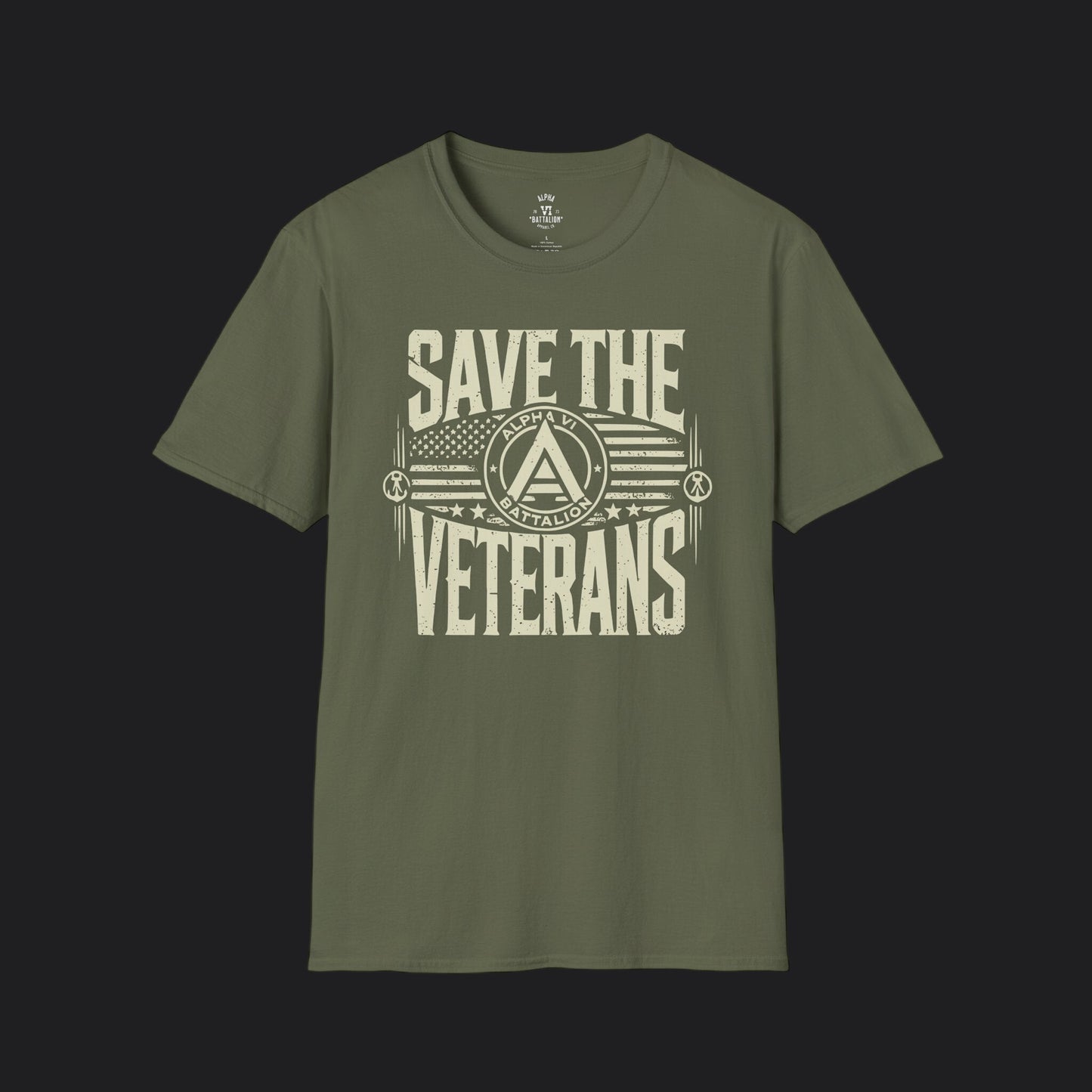 Save the Veterans Disintegration Edition Male — Veteran Awareness T-Shirt