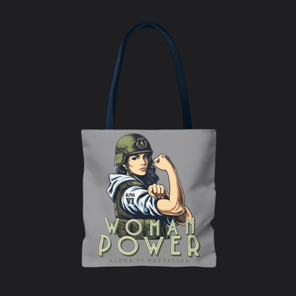 Rosie the Riveter Tote Bag — Women's Empowerment Military Canvas Bag