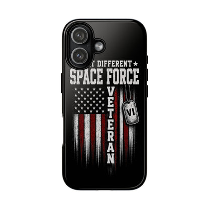 Built Different Space Force Veteran Tough Phone Case