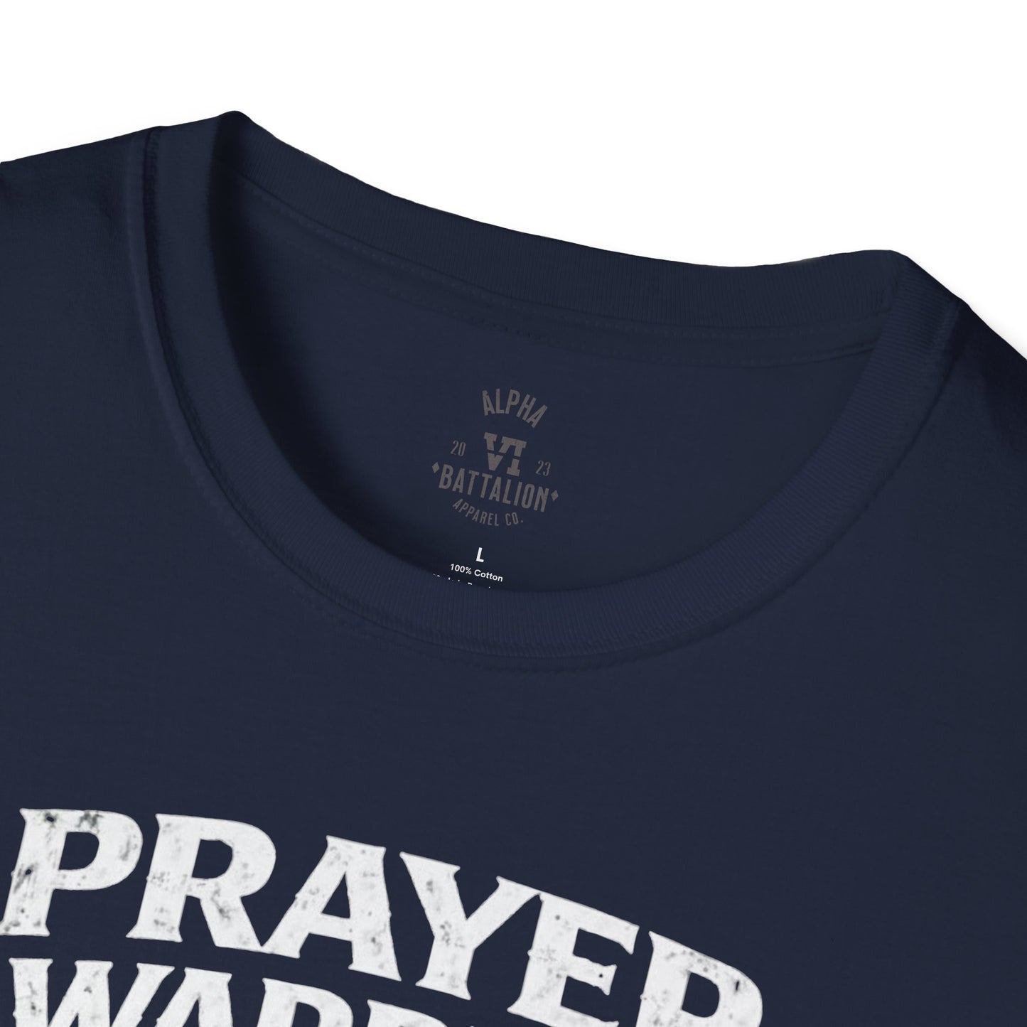 Prayer Warrior Tee Male — Christian Veteran Faith Military T-Shirt