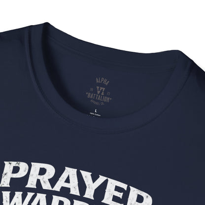 Prayer Warrior Tee Male — Christian Veteran Faith Military T-Shirt