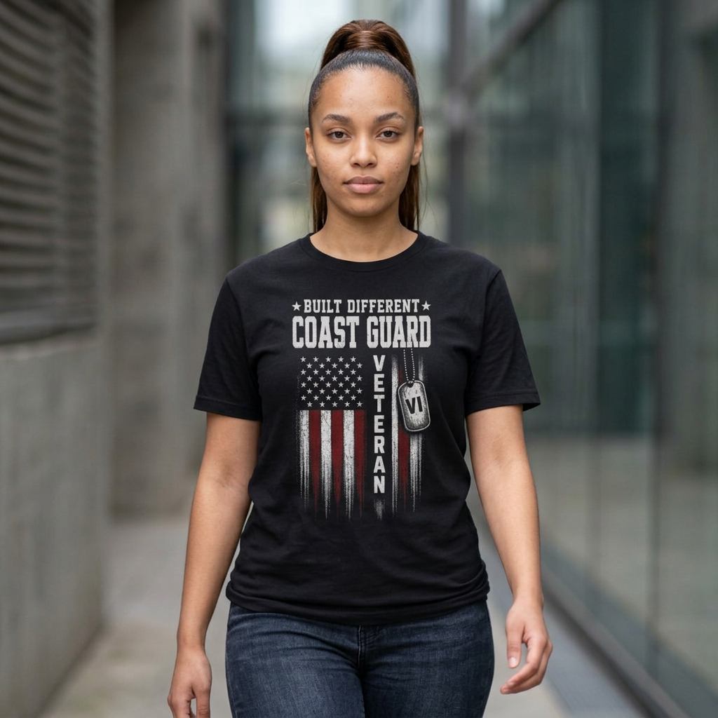 Built Different Coast Guard Veteran Tee