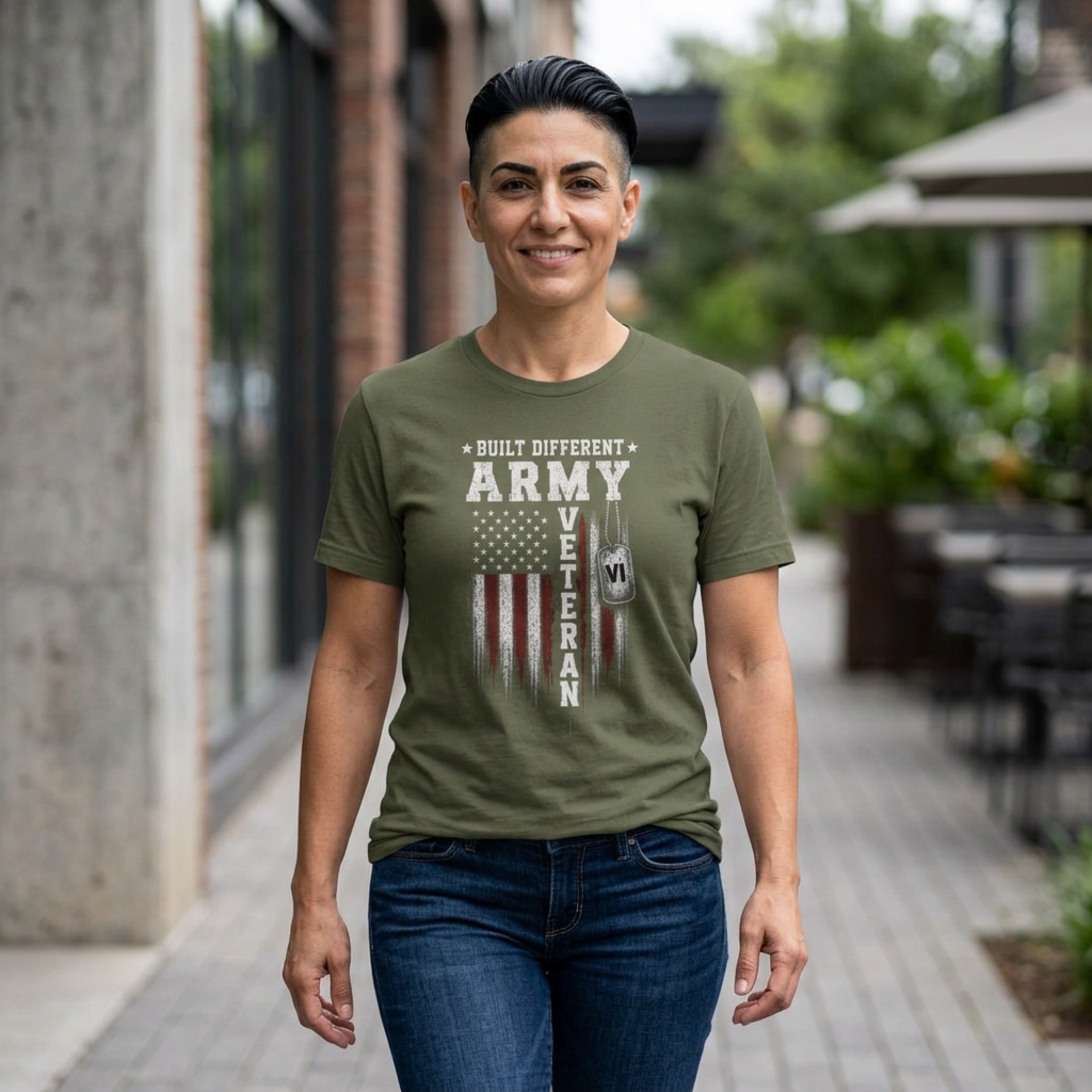 Built Different Army Veteran Tee