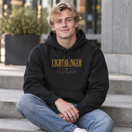 Lightbringer Hoodie worn by a model