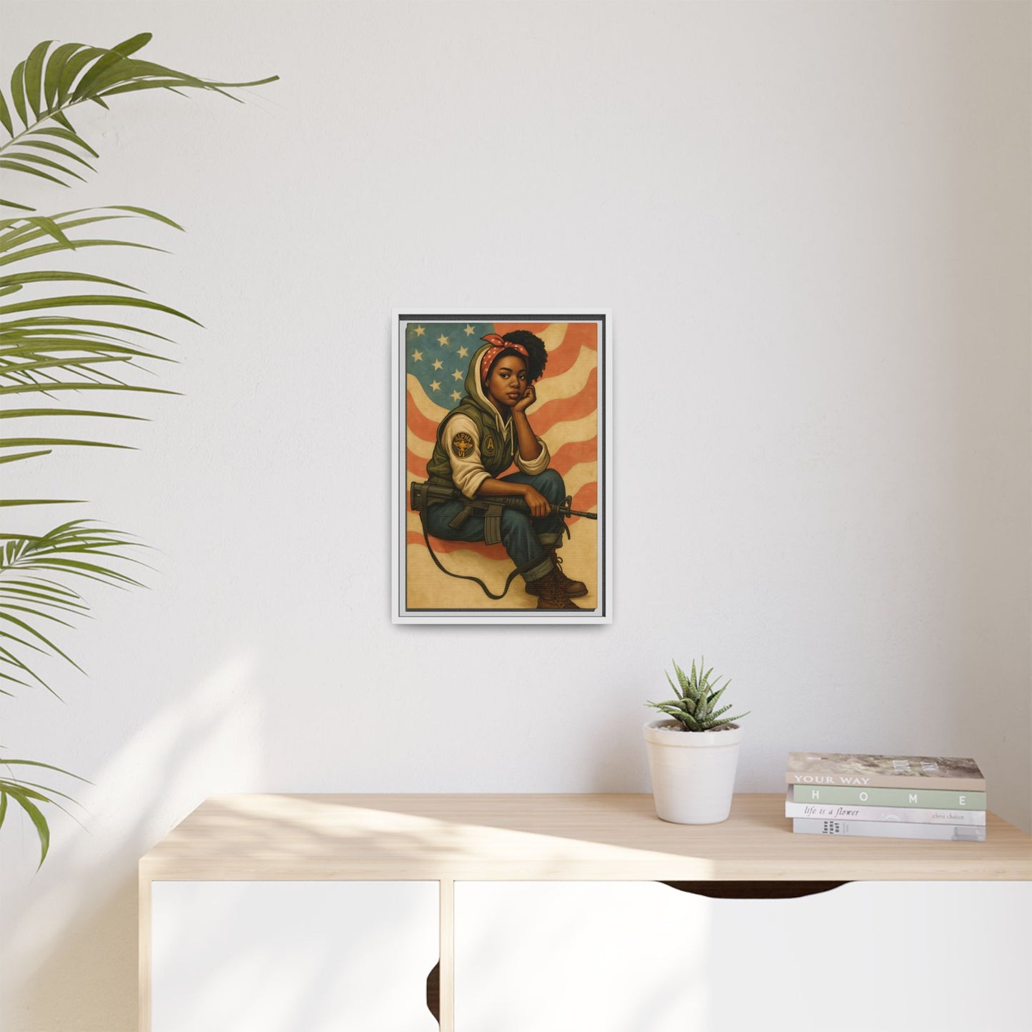 Waiting Warrior – Heritage Edition Framed Canvas