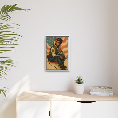 Waiting Warrior – Heritage Edition Framed Canvas