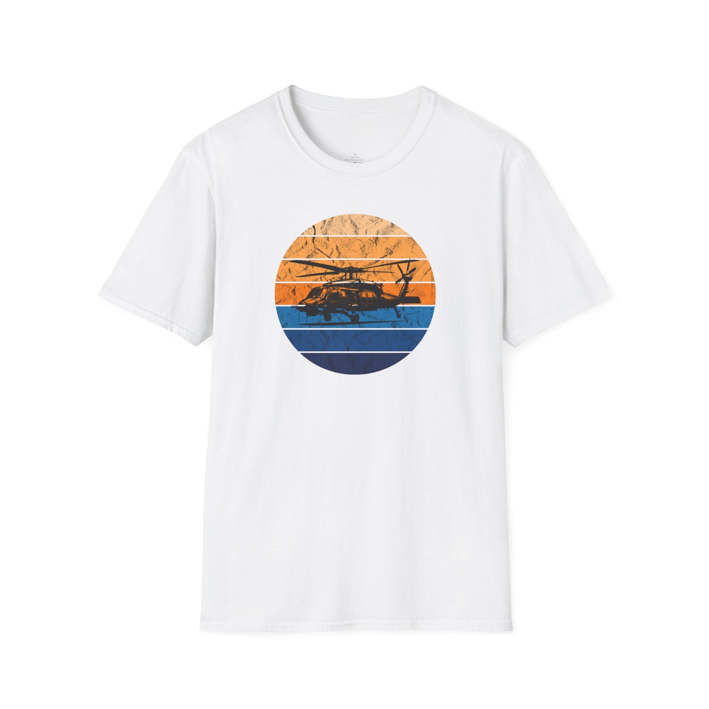 Helicopter Silhouette Sunset Tee