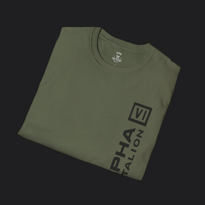 Alpha VI Battalion Vertical Block Tee — Veteran Brand Military T-Shirt