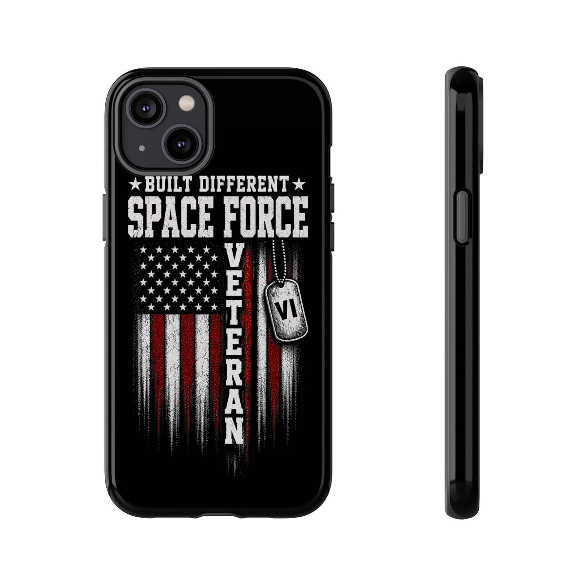 Built Different Space Force Veteran Tough Phone Case