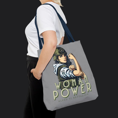 Rosie the Riveter Tote Bag — Women's Empowerment Military Canvas Bag
