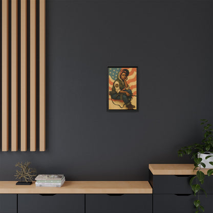 Waiting Warrior – Heritage Edition Framed Canvas