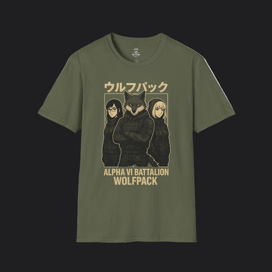 Alpha VI Battalion Wolf Pack Anime Tee