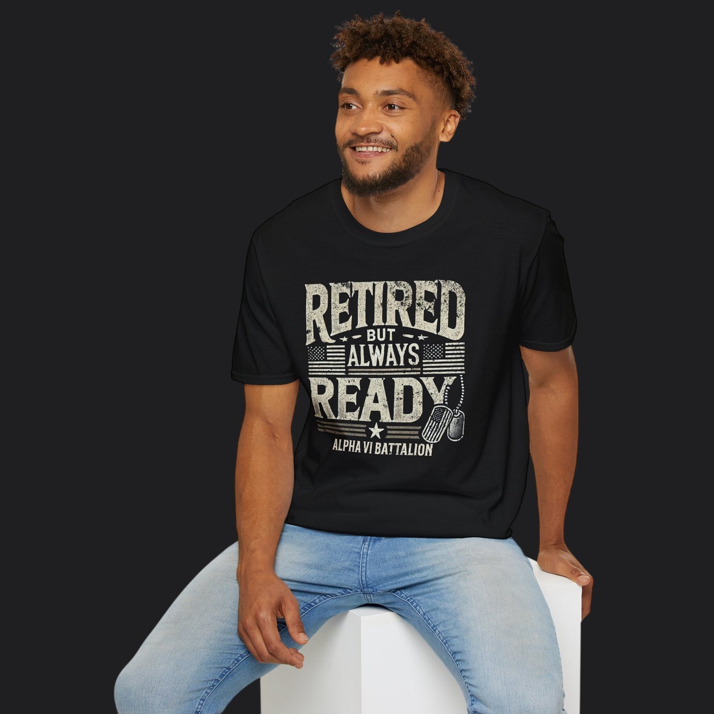 Retired But Always Ready Tee — Military Retirement Veteran T-Shirt