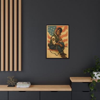 Waiting Warrior – Heritage Edition Framed Canvas