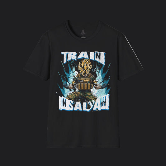 Train Insaiyan Power-Up Tee — Veteran Fitness Gym T-Shirt