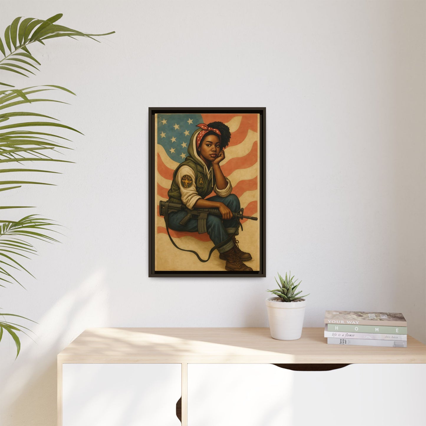 Waiting Warrior – Heritage Edition Framed Canvas