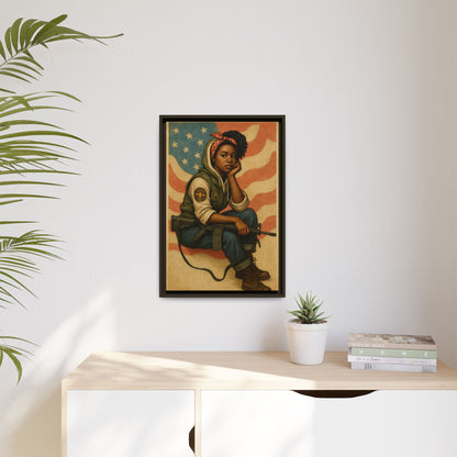 Waiting Warrior – Heritage Edition Framed Canvas