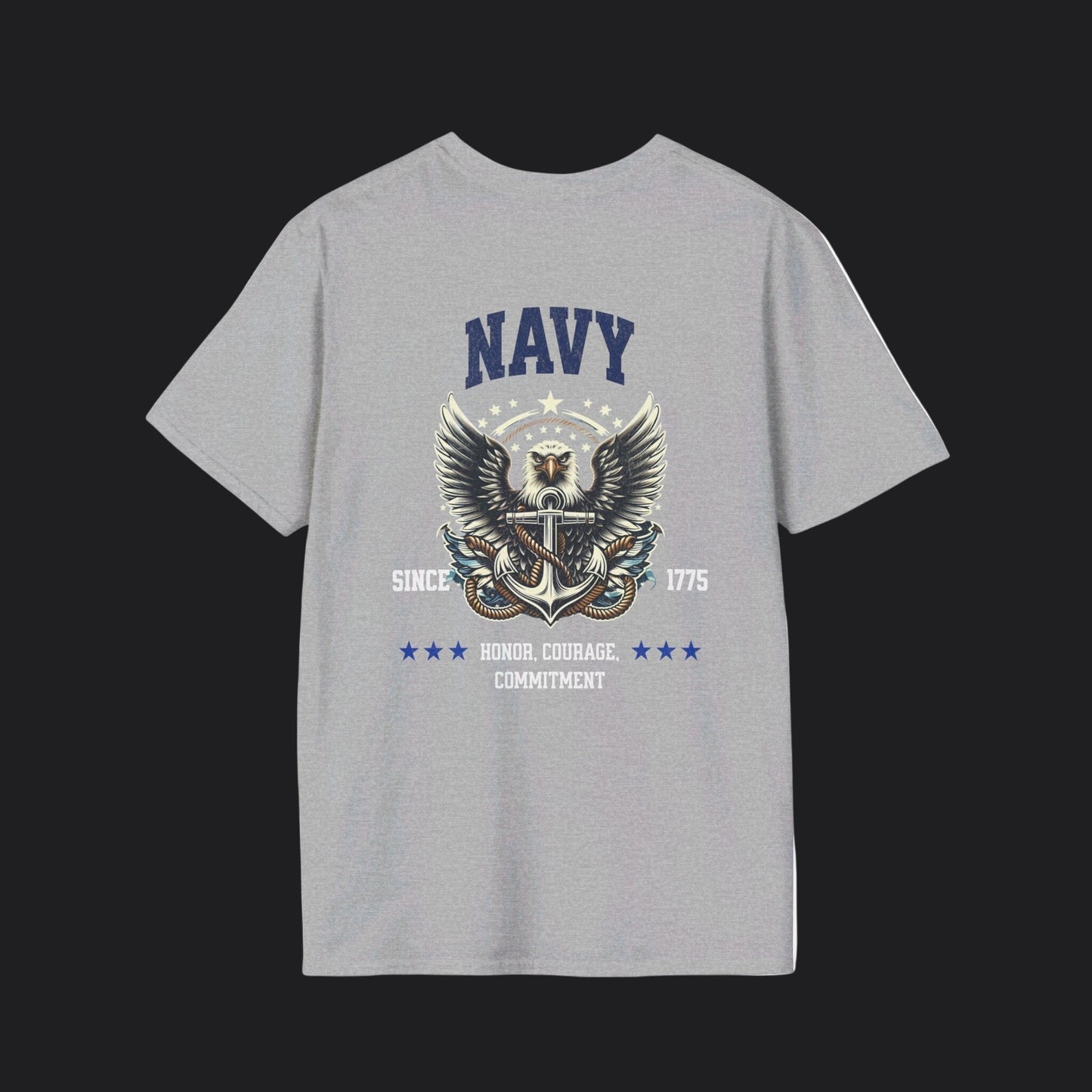 NAVY Honor Courage Commitment Tee — US Navy Veteran Pride T-Shirt