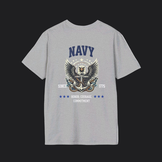 NAVY Honor Courage Commitment Tee — US Navy Veteran Pride T-Shirt