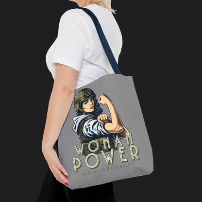 Rosie the Riveter Tote Bag — Women's Empowerment Military Canvas Bag