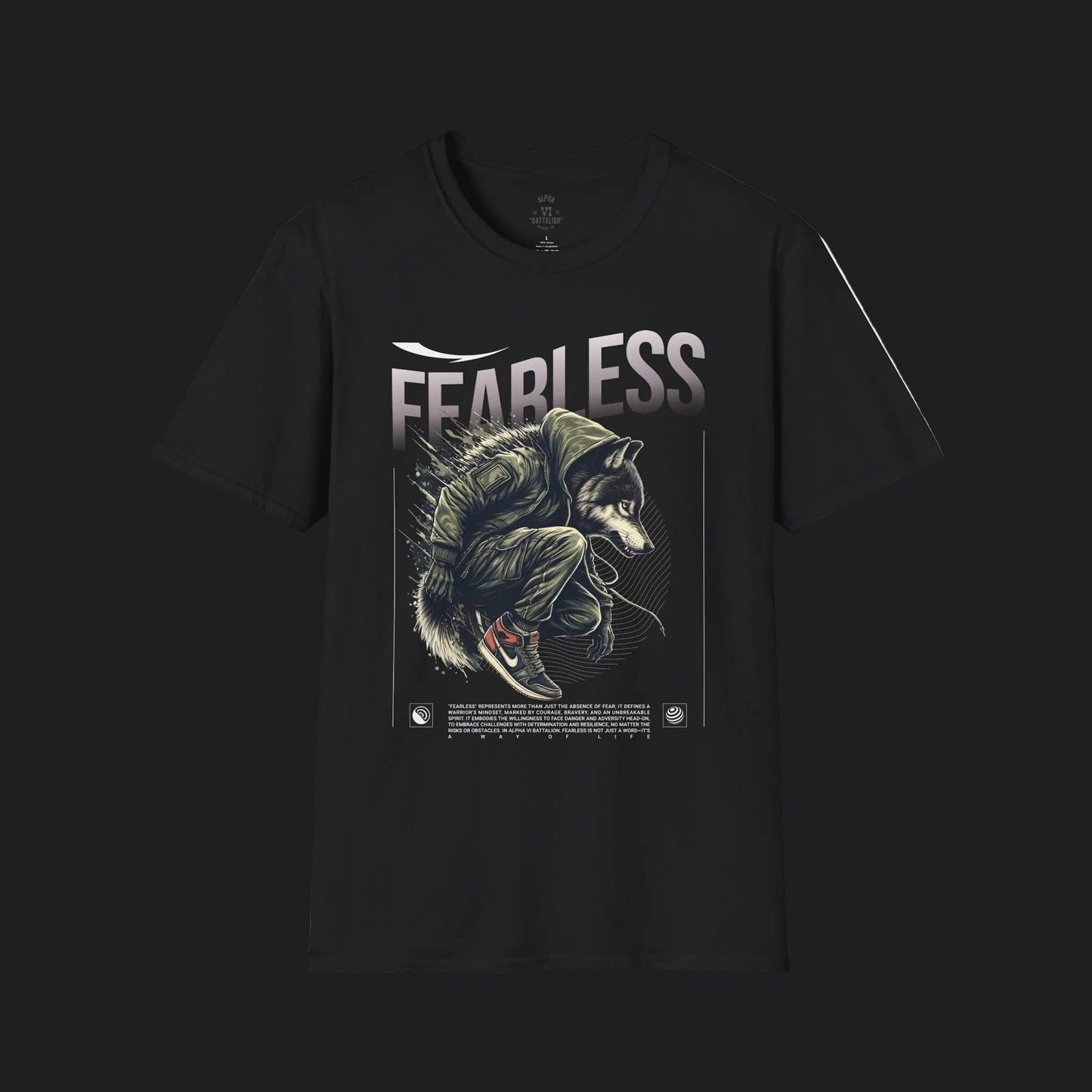 Fearless Alpha VI Streetwear Tee — Veteran Military Urban T-Shirt