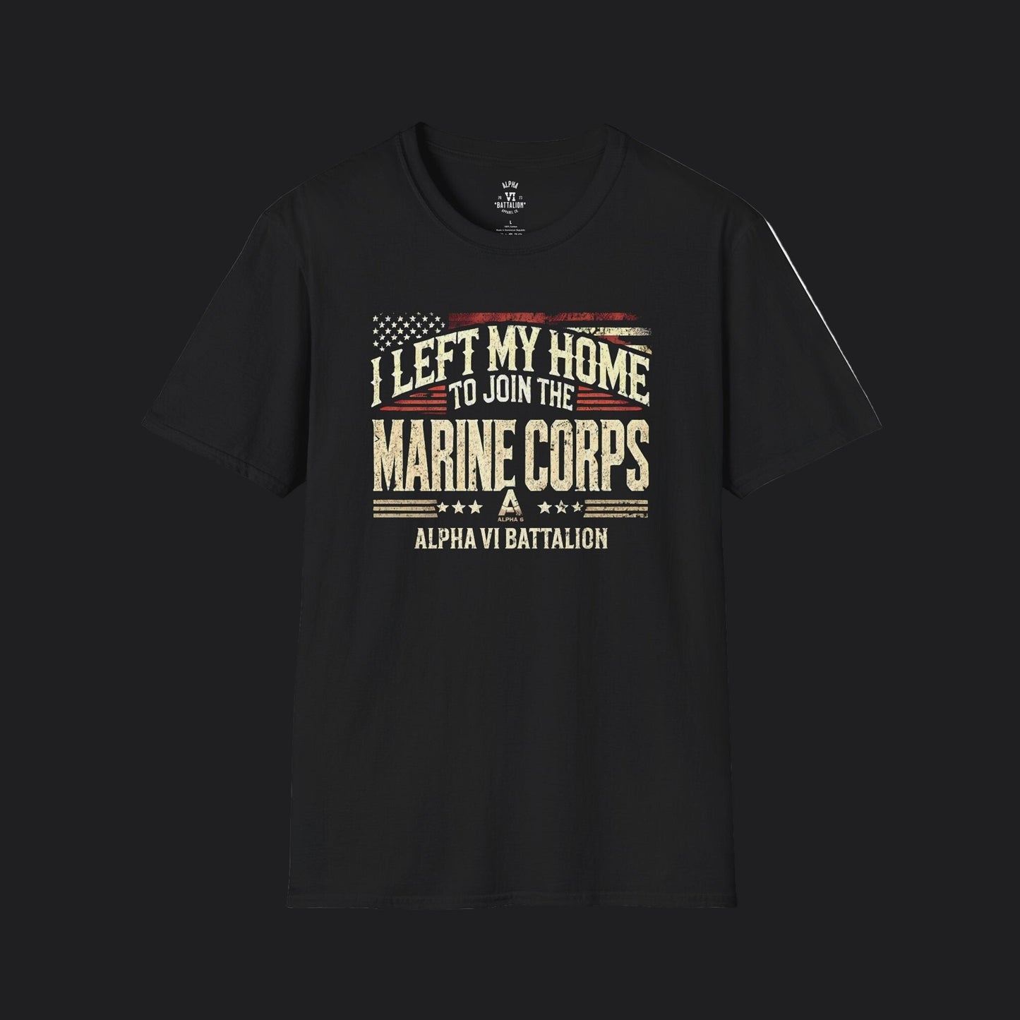 I Left My Home Marine Corps Tee — USMC Marine Veteran T-Shirt
