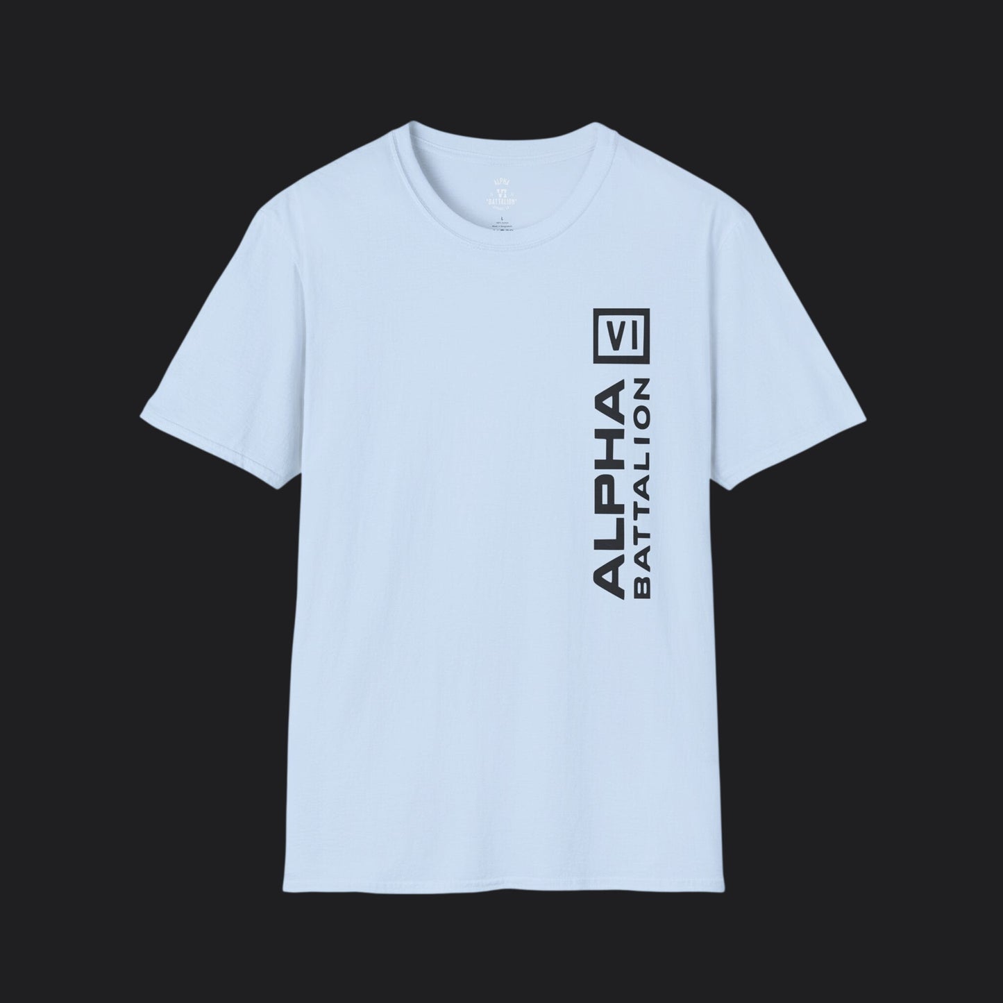 Alpha VI Battalion Vertical Block Tee — Veteran Brand Military T-Shirt