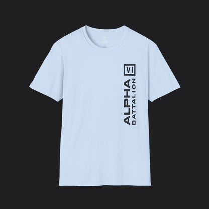 Alpha VI Battalion Vertical Block Tee — Veteran Brand Military T-Shirt