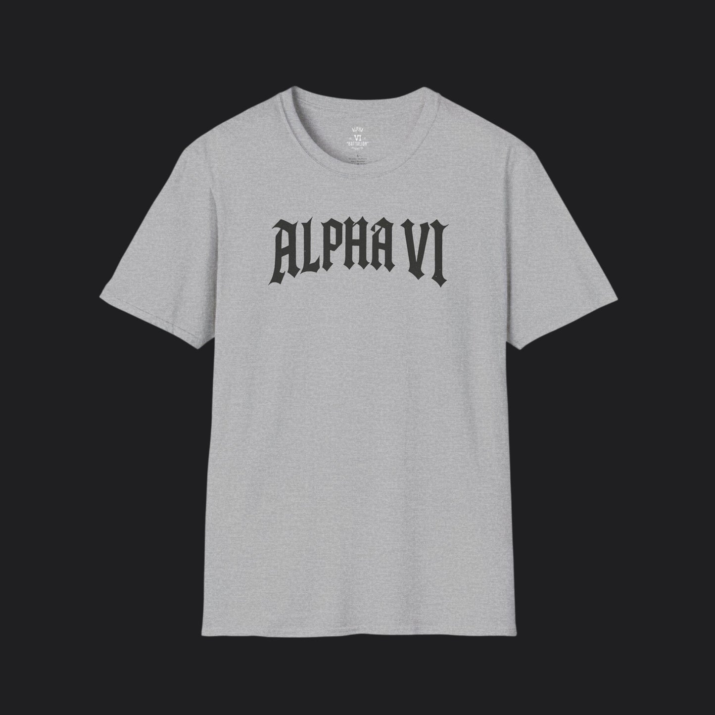 Alpha VI Battalion Crest Tee — Veteran Brand Core Identity T-Shirt v3