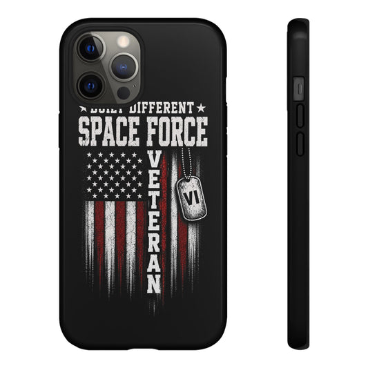 Built Different Space Force Veteran Tough Phone Case