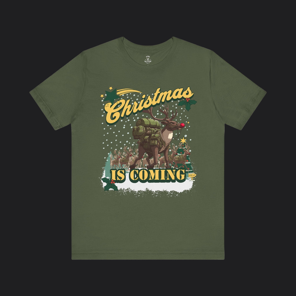 Christmas Is Coming Rucking Rudolph Tee