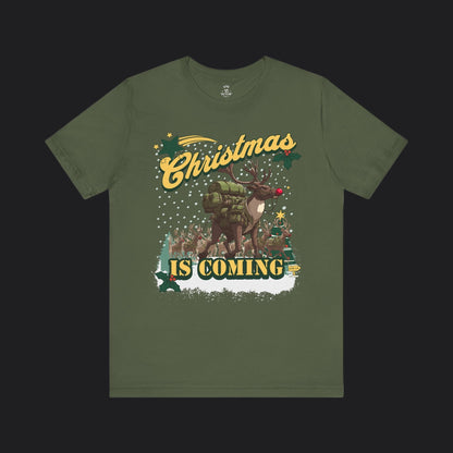 Christmas Is Coming Rucking Rudolph Tee