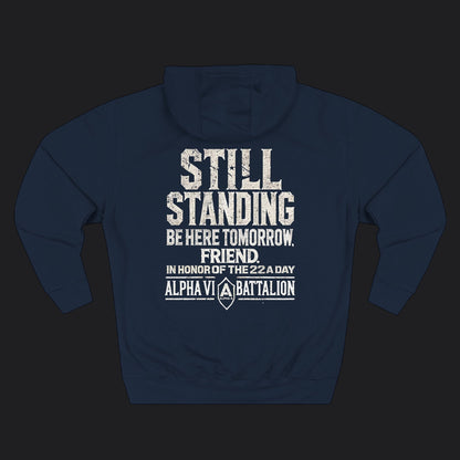 Still Standing Hoodie — Veteran Suicide Prevention Resilience Pullover