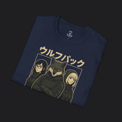 Alpha VI Battalion Wolf Pack Anime Tee — Military Wolf Pack Veteran T-Shirt