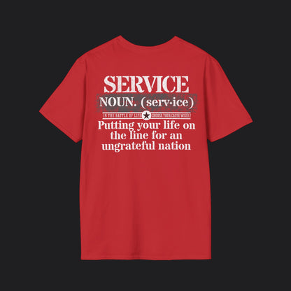 Service Tee — Putting Your Life On The Line, Veteran Military T-Shirt