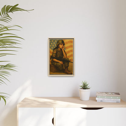 Waiting Warrior – Spirit Edition Framed Canvas