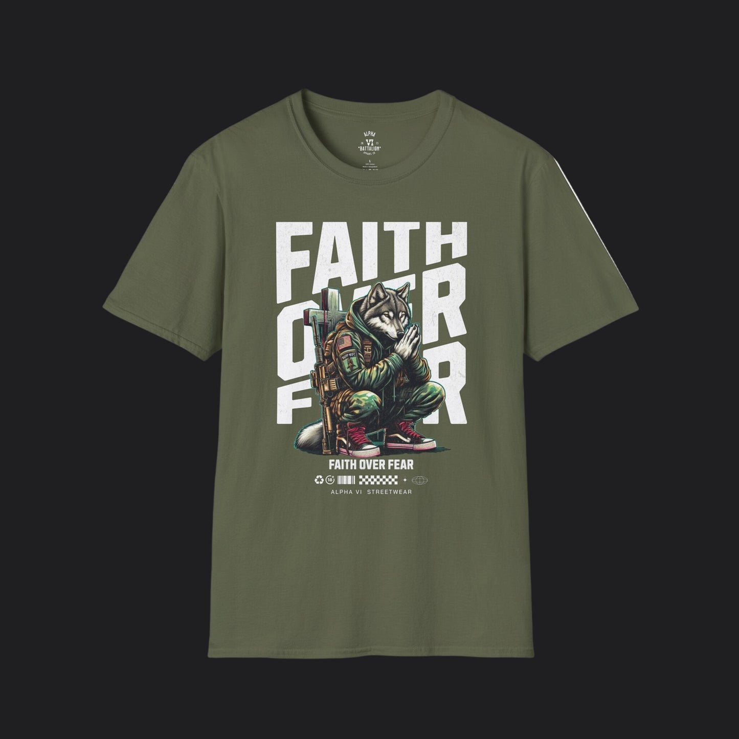 Faith Over Fear Tee — Christian Faith Veteran Military T-Shirt
