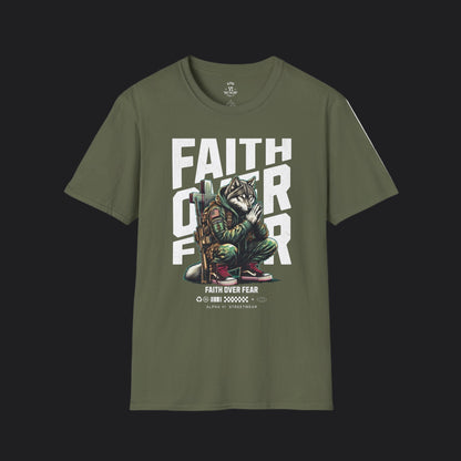 Faith Over Fear Tee — Christian Faith Veteran Military T-Shirt