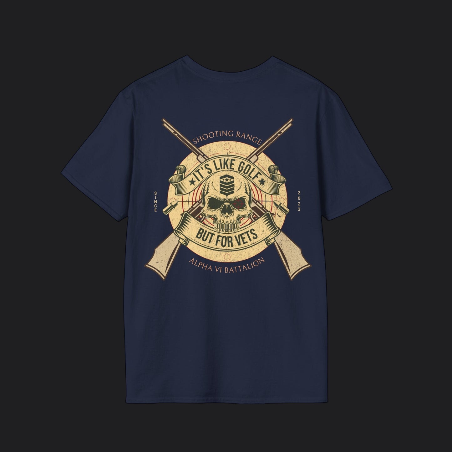 Shooting Range Golf For Vet Tee — Funny Veteran Military Humor T-Shirt