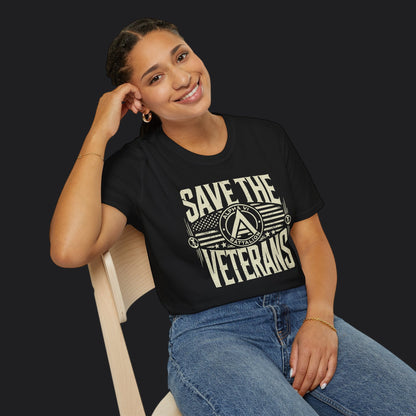 Save the Veterans Disintegration Edition Female — Veteran Awareness T-Shirt