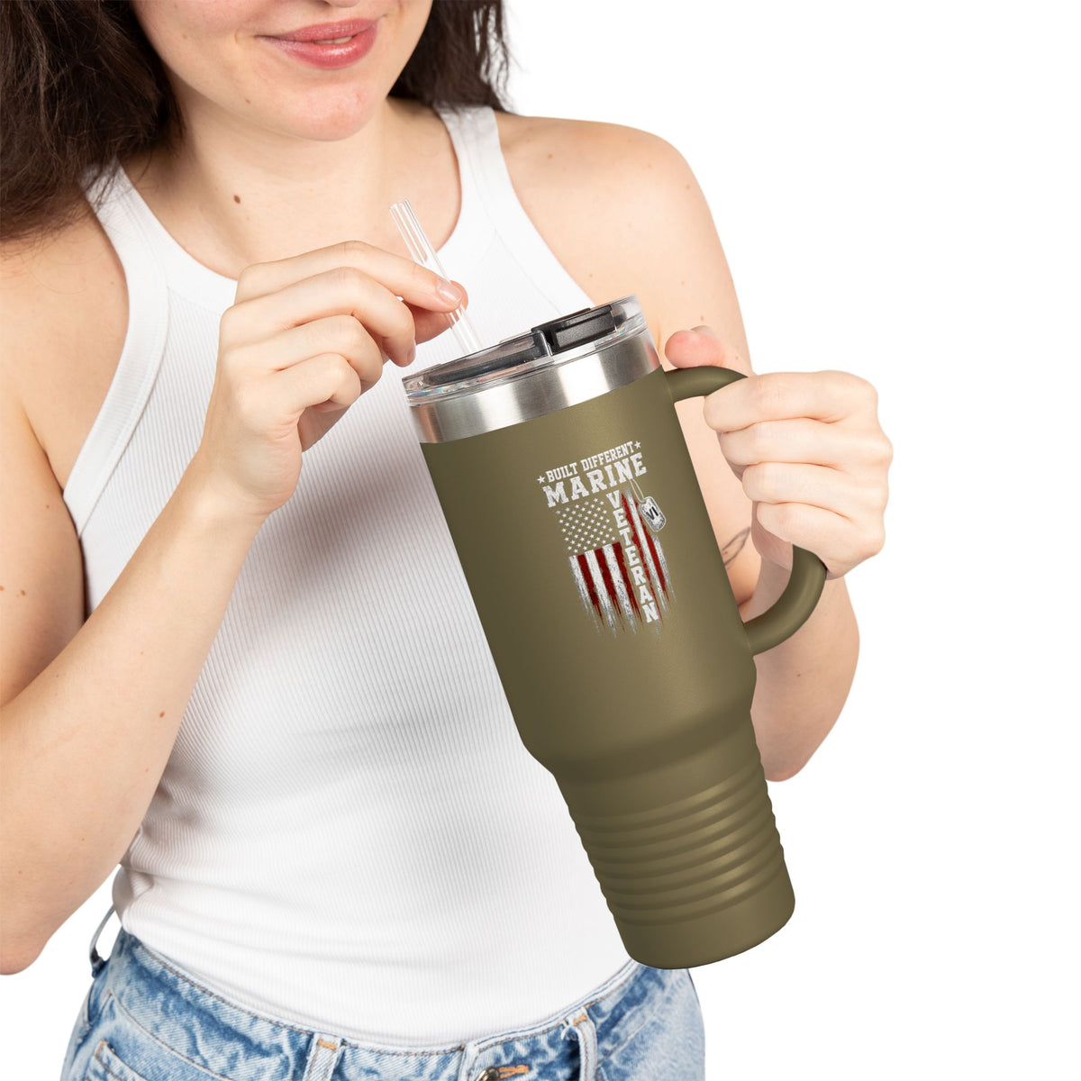 Built Different Marine Corps Veteran 40oz Tumbler