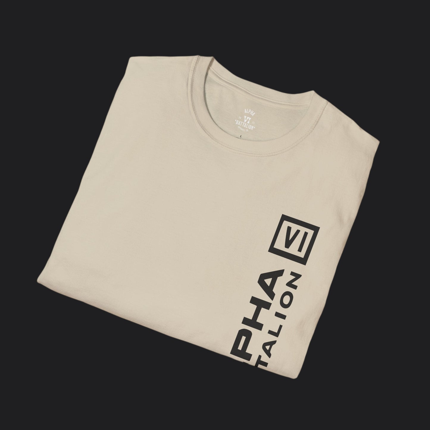Alpha VI Battalion Vertical Block Tee — Veteran Brand Military T-Shirt