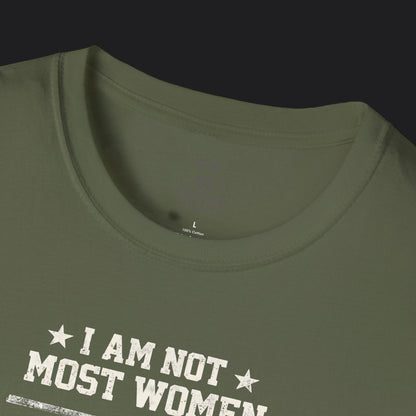 I Am Not Most Women Veteran Tee — Female Veteran Pride T-Shirt