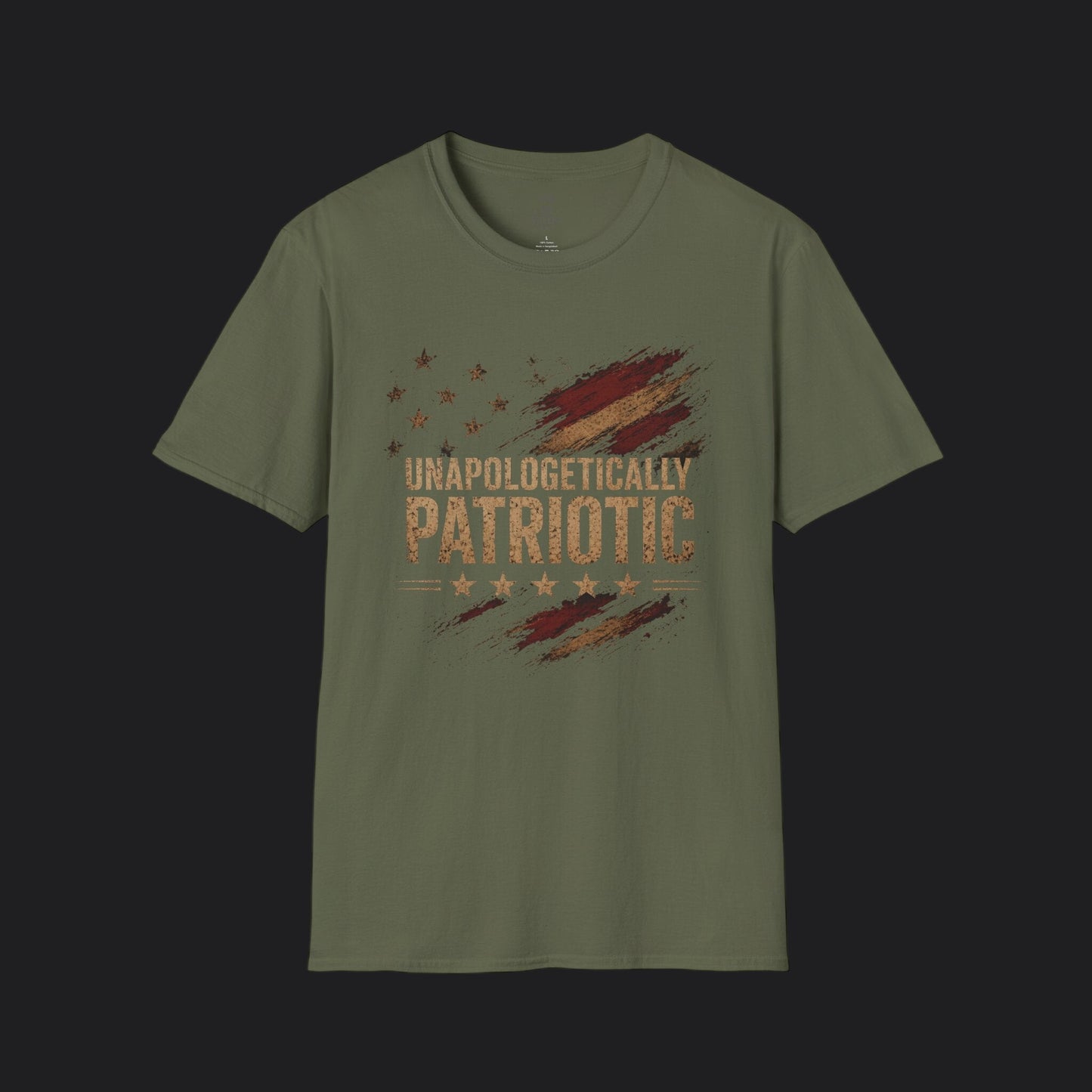 Unapologetically Patriotic Flag Tee — American Flag Veteran T-Shirt