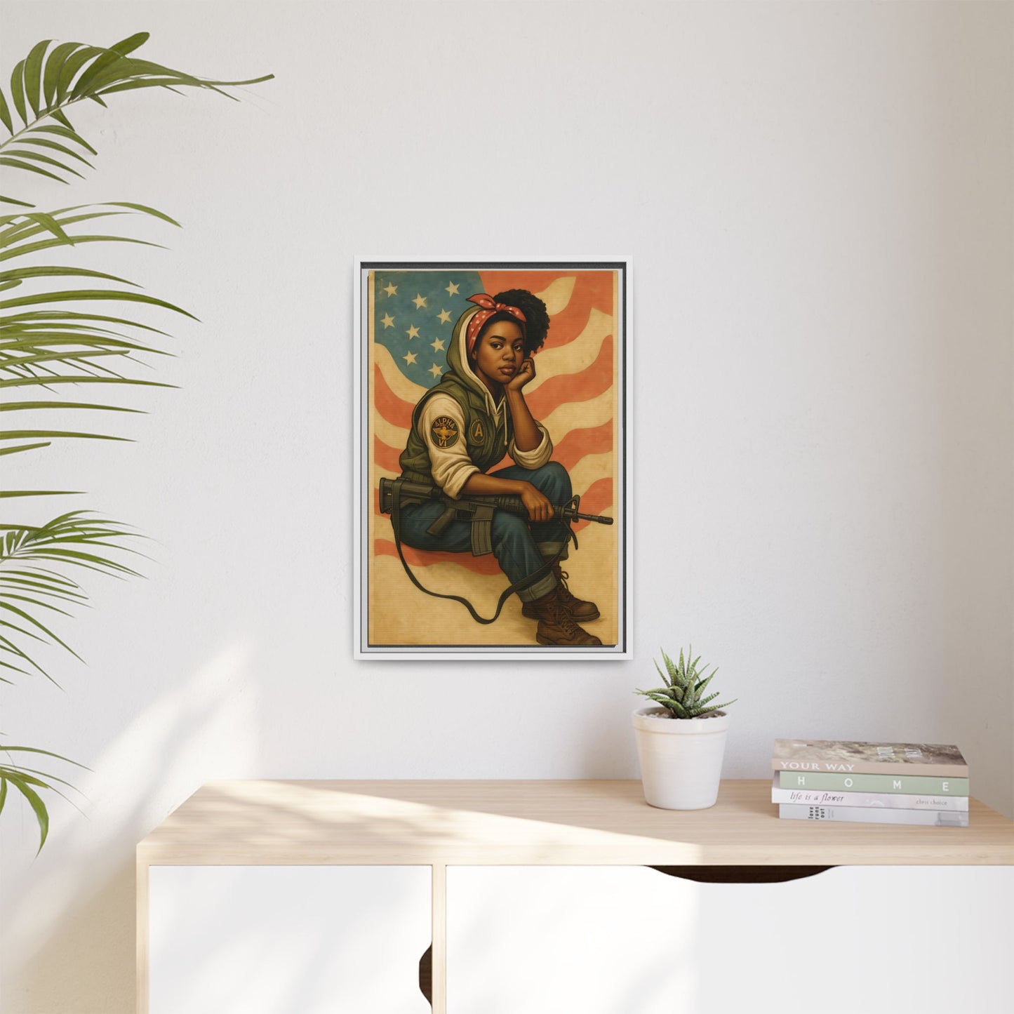 Waiting Warrior – Heritage Edition Framed Canvas