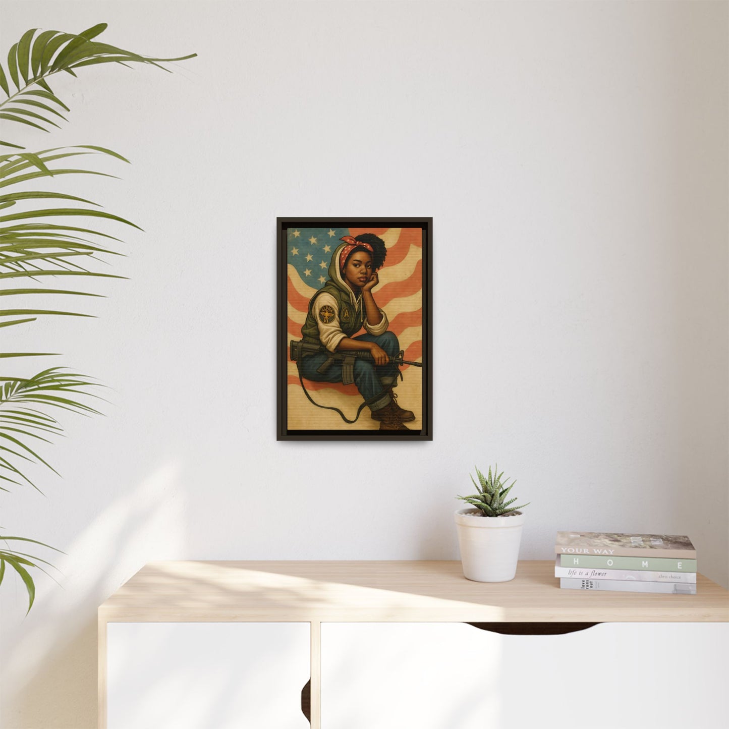 Waiting Warrior – Heritage Edition Framed Canvas