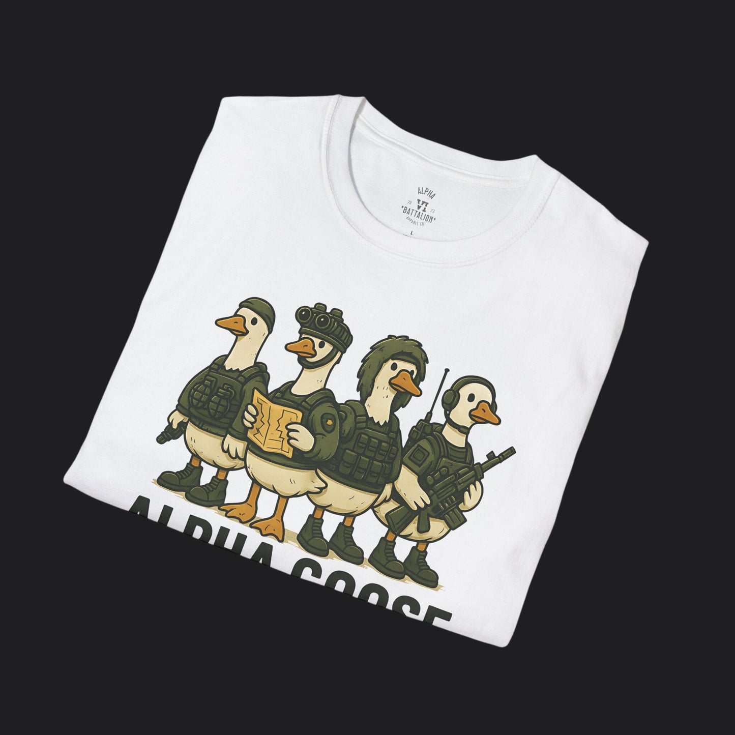 Alpha Goose Unit Tee — Funny Veteran Military Humor T-Shirt