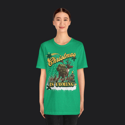 Christmas Is Coming Rucking Rudolph Tee
