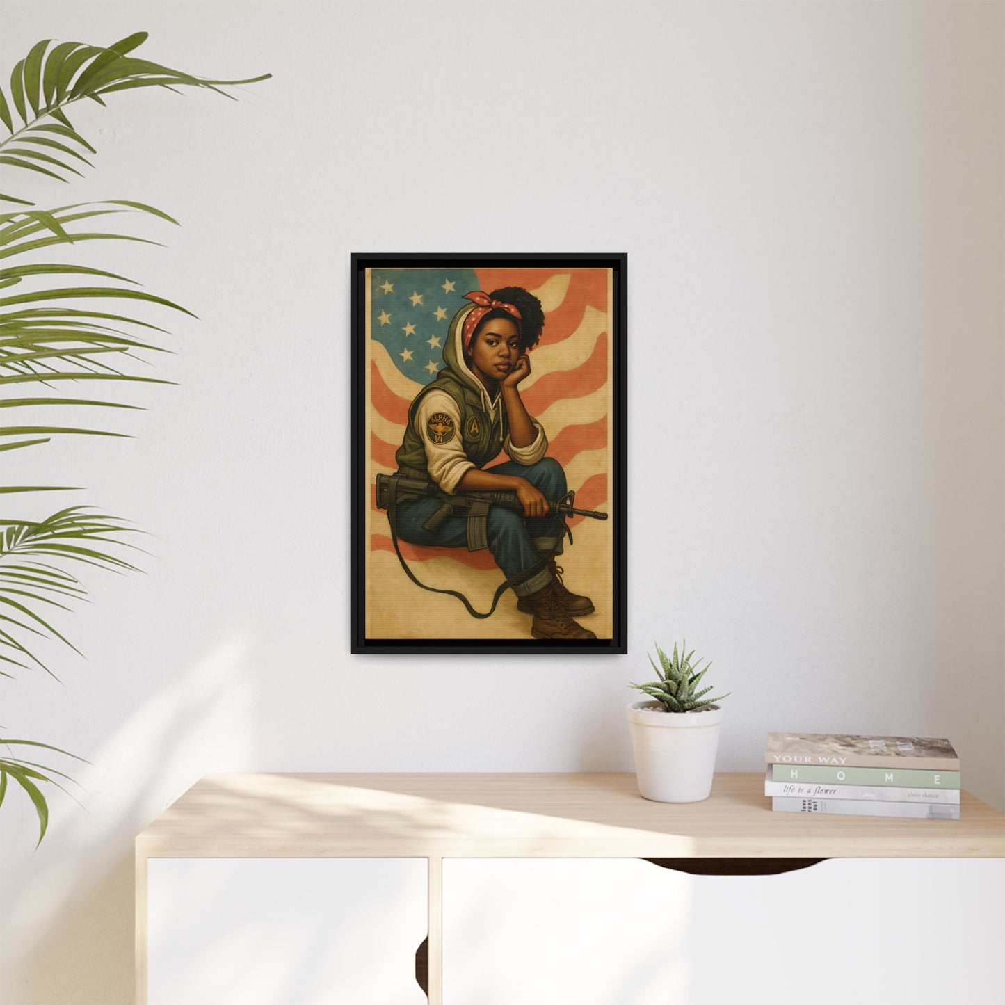 Waiting Warrior – Heritage Edition Framed Canvas